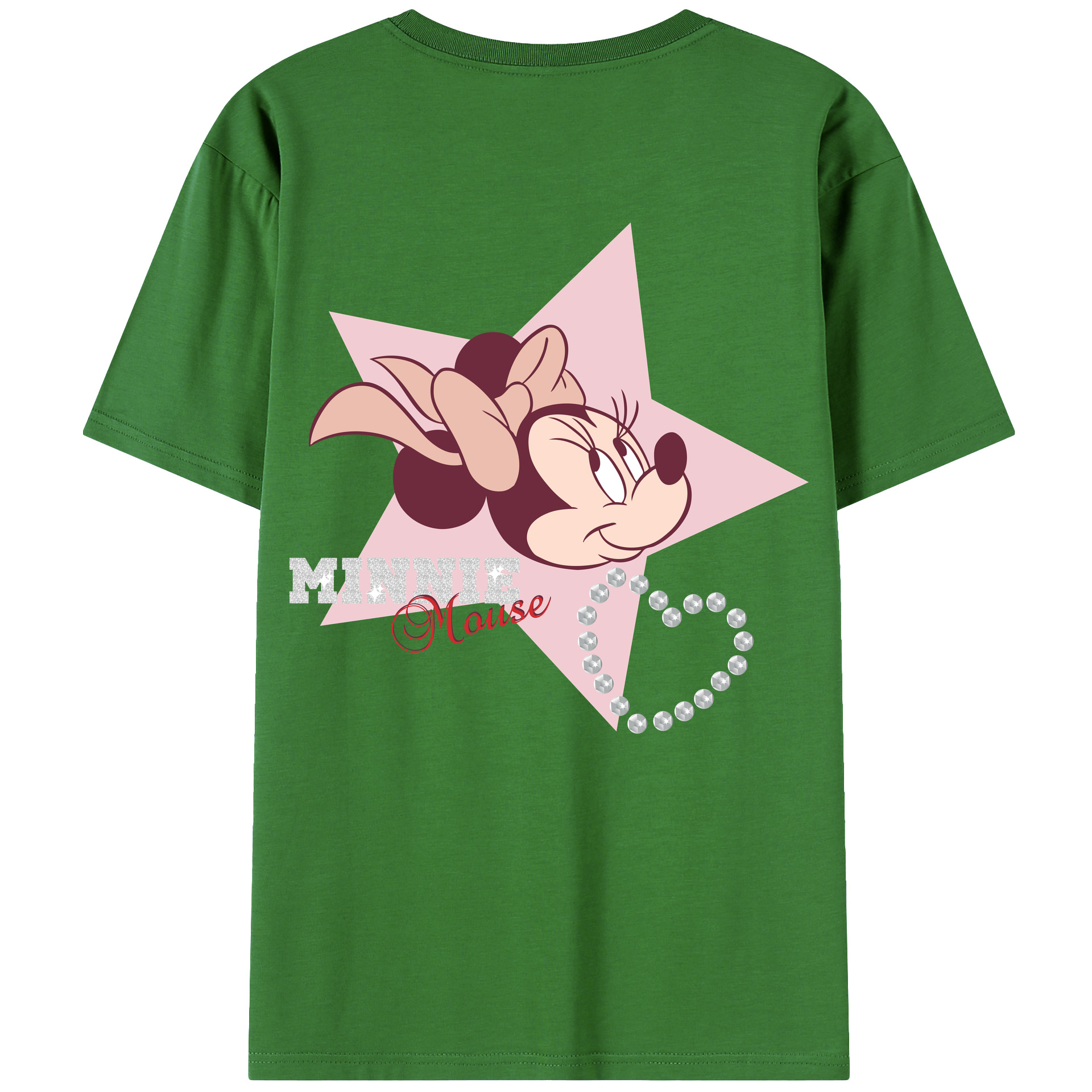 （画像用） ミッキーマウス Mickey Mouse レディース半袖Tシャツ(バックプリント)